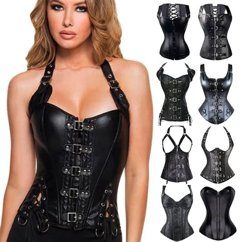 X New Steampunk Steel Boned Lace Up Back Sexy Body Bustier Overbust