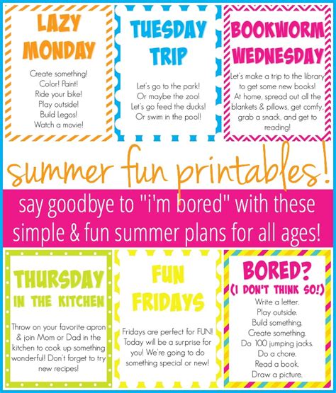 What we've got for you are 25 things to do when your kids say they are bored. Make Moms & Kids Happy with a Summer Schedule - Defeating Busy