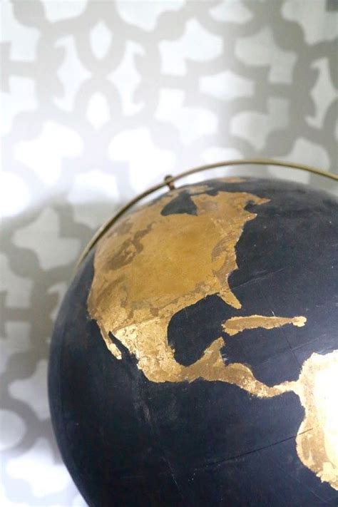 Diy Black And Gold Globe Gold Diy Gold Globe Thrifting