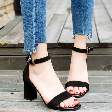 2018 Ankle Strap High Heels Women Sandals Summer Shoes Women Open Toe