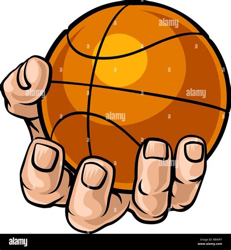 Hand Holding Basketball Ball Stock Vector Image And Art Alamy