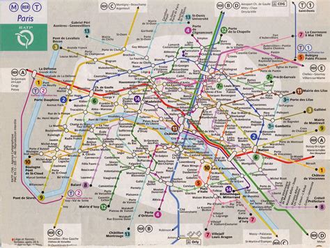 Parigi Metropolitana Mappa Di Parigi Linea Ferroviaria Mappa Île
