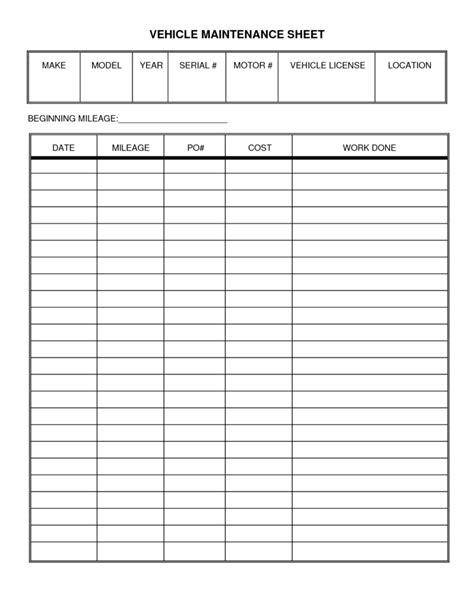 Vehicle Fleet Management Spreadsheet Pertaining To Truck Maintenance