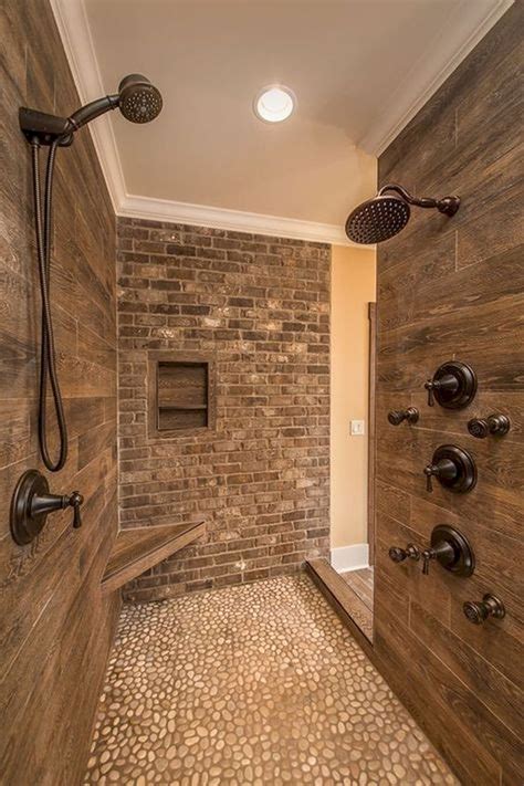 80 Awesome Farmhouse Tile Shower Decor Ideas 31 Farmhouse Master