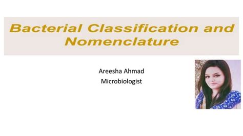 Nomenclature And Classification Of Bacteria Ppt