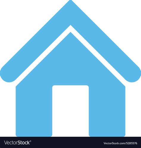 Home Flat Blue Color Icon Royalty Free Vector Image