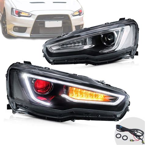 Buy Yuanzheng Sequential Led Headlights Assembly For Mitsubishi Lancer Evo X Sedan
