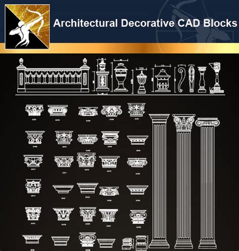 Architectural Decorative Cad Blocks】autocad Decoration Blocksdrawings