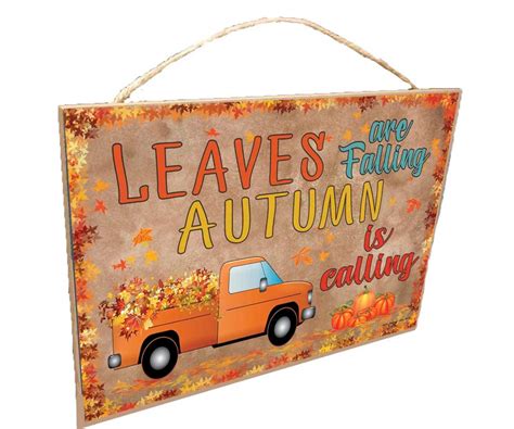 Leaves Are Falling Autumn Is Calling Fall Sign Etsy