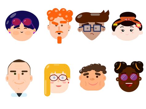 Vector Faces Collection 3 By Andra Secelean On Dribbble