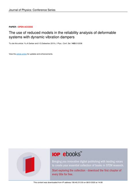 Pdf The Use Of Reduced Models In The Reliability Analysis Of
