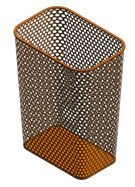 Garbage Basket 3d Dwg Model For Autocad Designs Cad