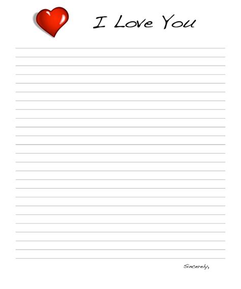 Free Love Letter Templates Sample Templates