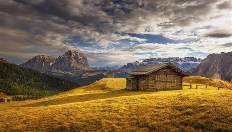 Nature Photography Landscape Hut Mountains Dry Grass