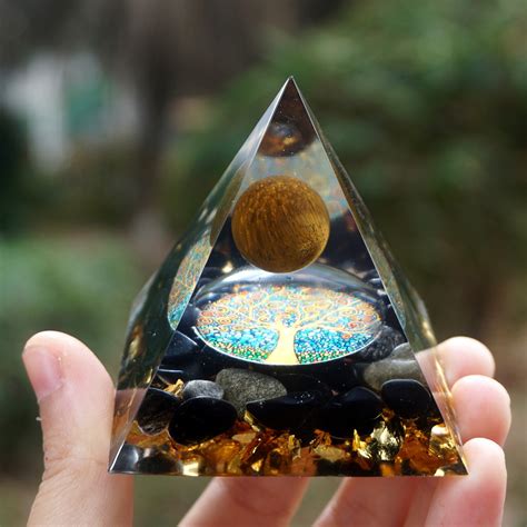 Tiger Eye Crystal Sphere Obsidian Quartz Orgone Pyramid Mm Reiki