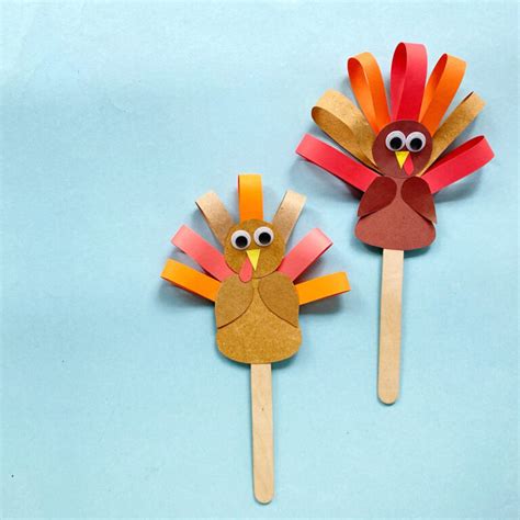 Turkey Puppet Craft Template Moms And Crafters