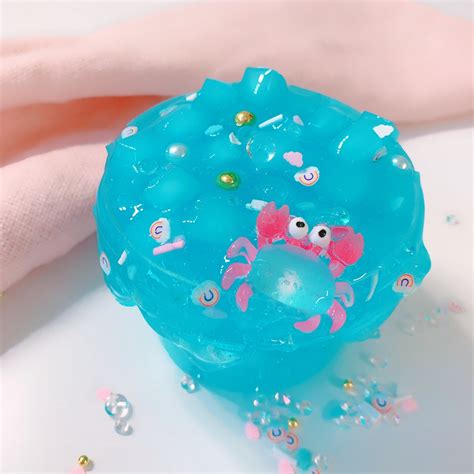 Blue Lagoon Slime Jelly Cube Slime Ocean Breeze Scented Etsy Uk