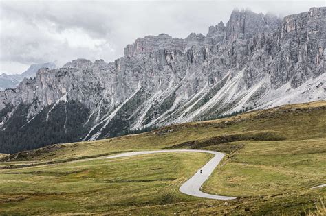 Beautiful Mountains And Roads Around Giau Pass In Italy Free Stock Photo
