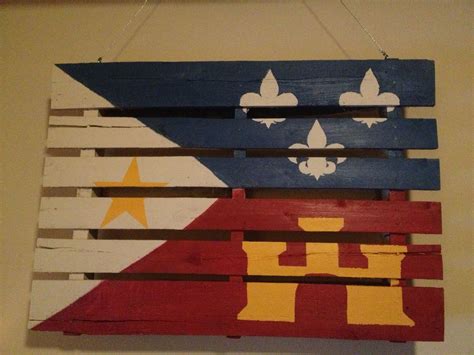 Pallet Art Acadian Flag Of Cajun Louisiana Pallet Art Wood Pallet
