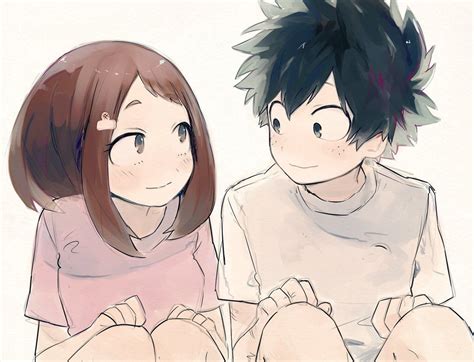 Midoriya Izuku And Uraraka Ochako Deku X Uraraka Hero Anime