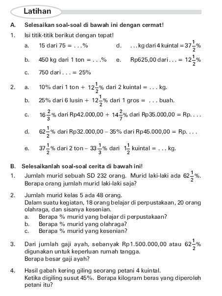 Video pembelajaran zenius untuk matematika kelas 5 mencakup operasi hitung bilangan bulat, pengukuran. Seputar Ungaran Kota: SOAL MATEMATIKA kelas 5 SD semester ...