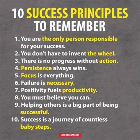 10 Success Principles To Remember For More Inspiring Quotes And