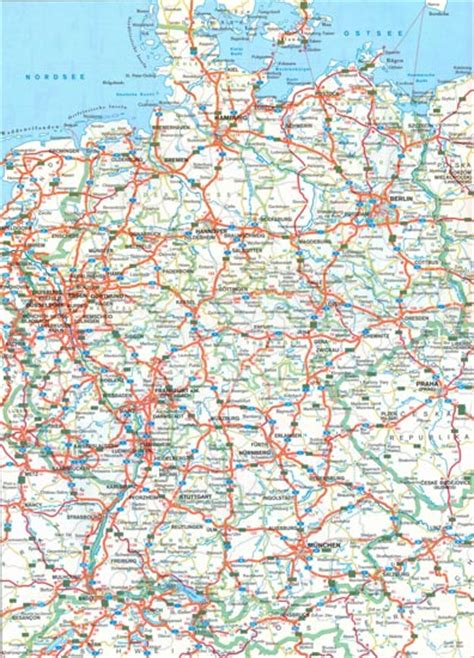 Printable Road Map Of Germany With Cities