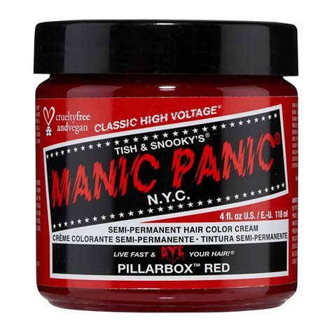 Buy Manic Panic Pillarbox Red Hair Dye Classic Cream 4 Fl Oz118ml