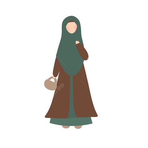 Muslimah With Hijab Hd Transparent Hijab Muslimah Illustration Hijab Muslimah Outfit Png