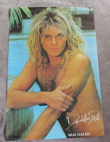 Van Halen David Lee Roth 1983 Solo Pool Hairy Bare Chest Rare Music