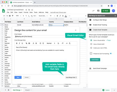 Create Email Templates With The Visual Editor In Mail Merge Digital