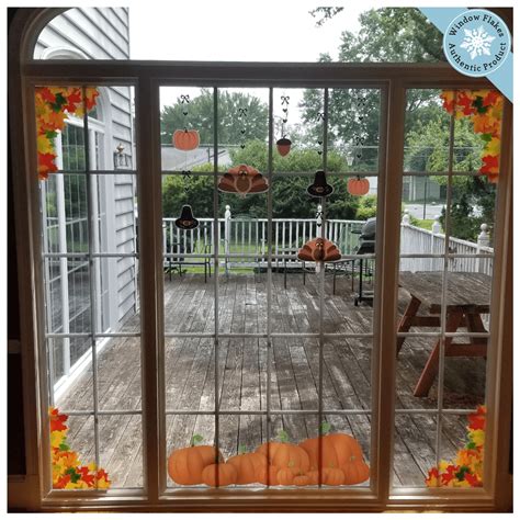 Fall Leaf Corner Window Clings Thanksgiving Decoration Fall Leaves