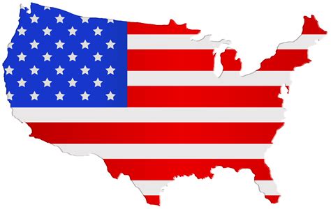 Usa Flag Map Png