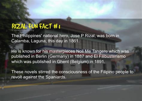 Fun Facts About Dr Jose Rizal Pinoy Stop