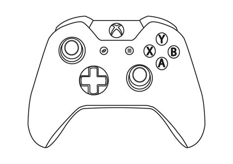 Xbox Controller Drawing Outline