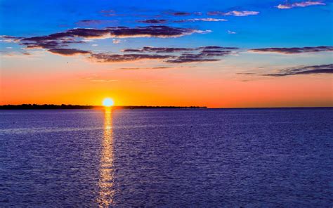 Sea Sunset Landscape Amazing Sky Cloud Wallpapers Hd Desktop And