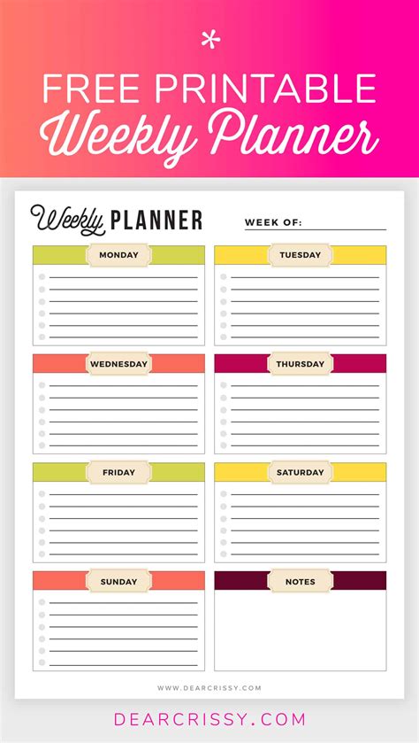 Free Printables For Planners