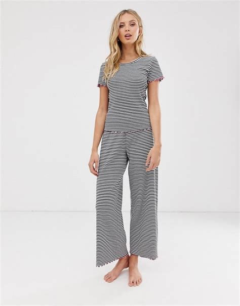 Asos Design Mix And Match Stripe Lettuce Pyjama Pant Asos
