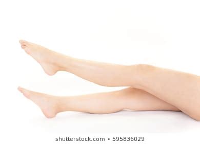Womans Naked Slim Crossed Legs Lying Stock Photo Edit Now 345049790