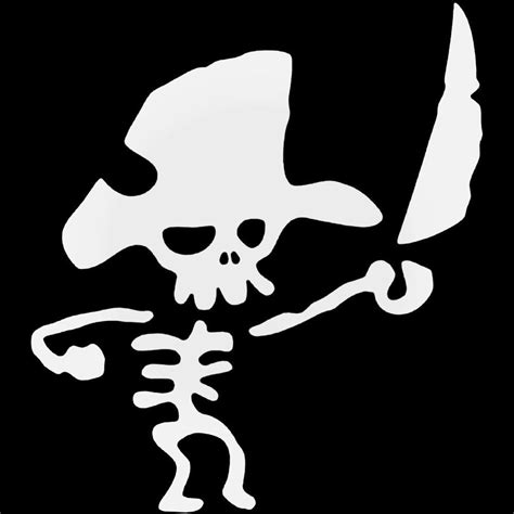 Cute Pirate Skull Decal Sticker