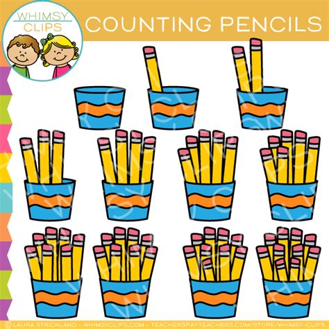 Counting Pencils Clip Art Images And Illustrations Whimsy Clips