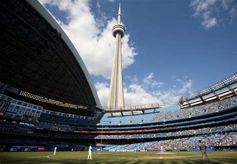 Rogers Centre Toronto With The Cn Tower In The Background Home Of