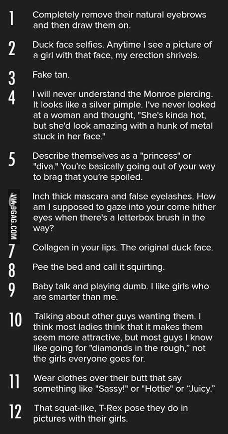 Things Girls Do To Be Sexy But Men Hate 9gag
