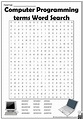 Computer Programming terms Word Search in 2021 | Computer programming ...