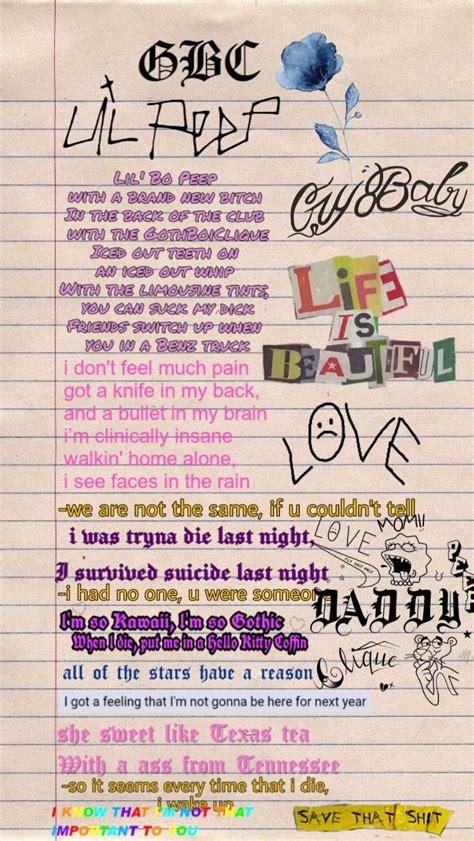Lil Peep Lyrics Wallpaper Lil Peep Lyrics Lil Peep Beamerboy Lil
