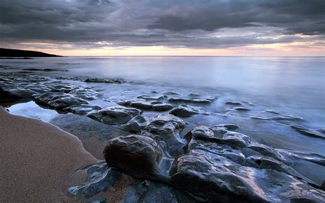 Wallpaper Sunlight Landscape Sunset Sea Bay Rock Nature Shore