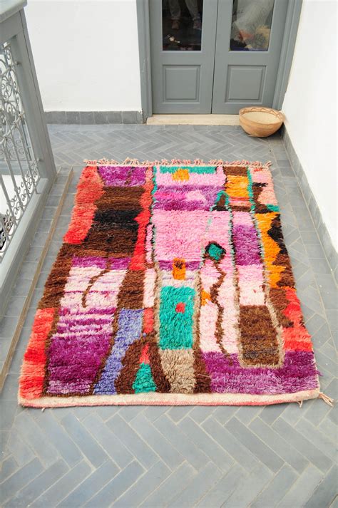 Wool Moroccan Rug Moroccan Area Rug Boujaad Berbere Area Etsy In 2021