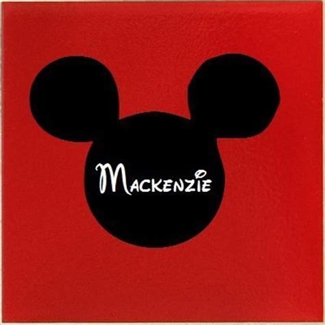 Mickey Mouse Head With Name Cut Out Vinyl Decal Sticker