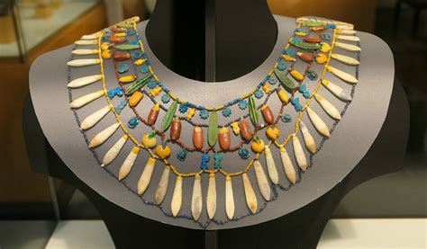 Egyptian Museum Of Barcelona Weskhet Necklace Faience New Kingdom