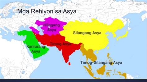 Mapa Ng Rehiyon Ng Asya